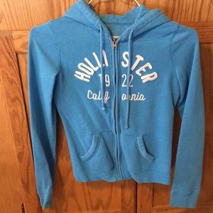 Hollister Girls XS Blue Zip-Up Hoodie